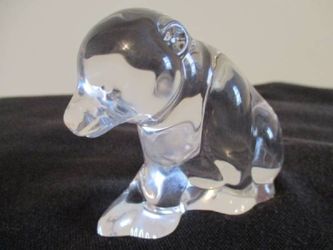 VINTAGE LENOX CRYSTAL MENAGERIE BEAR FIGURINE PAPERWEIGHT FRANCE