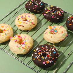 Silicone Donut/Bagel Pan. 2pcs/sets Donut/Bagel Molds Air Fryer Accessories Compatible with Ninja Foodi Intsant Votrex intsant pot 6qt 6.5qt 8qt 12qt 