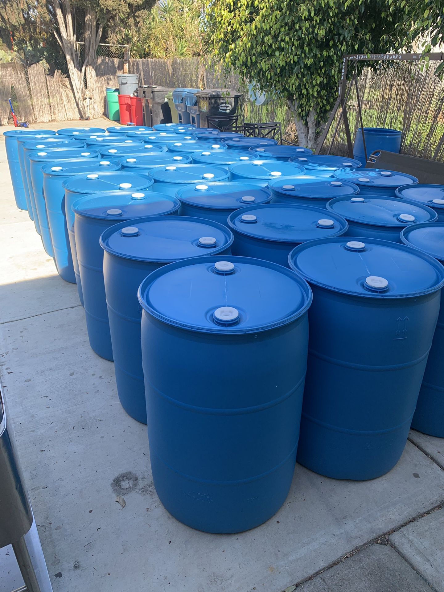 Plastic drums 55 gallon super clean