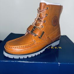 Tan Leather Polo Boot (Size 7)  MEN 