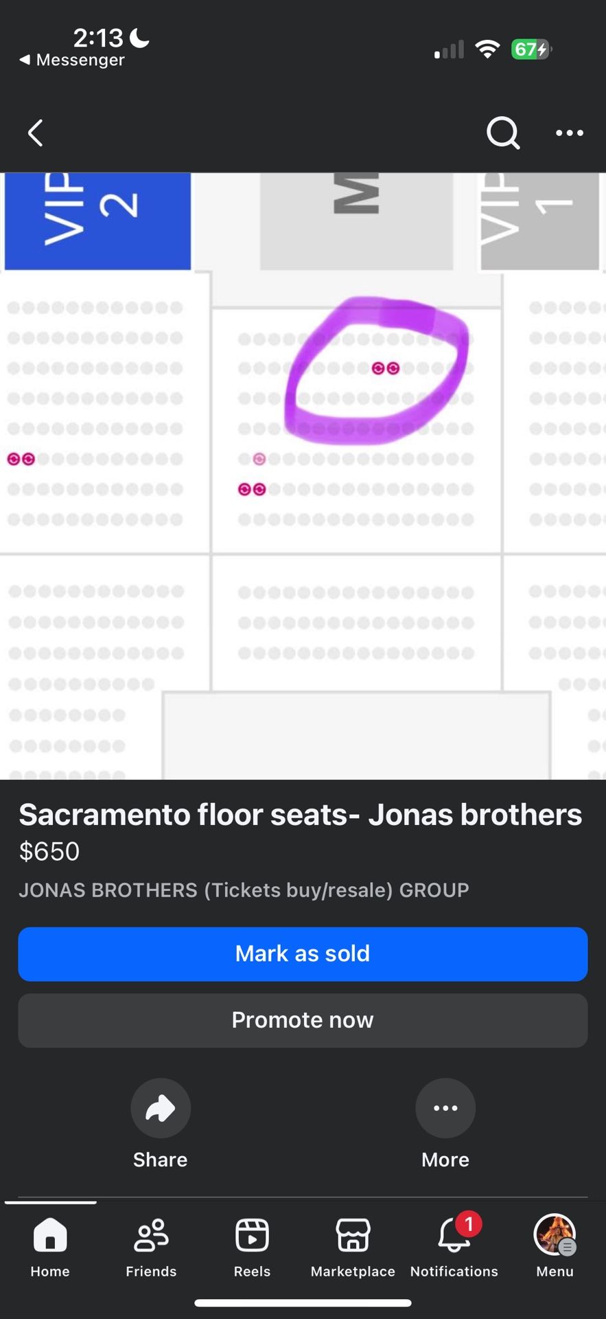 Jonas Brothers Floor Seats Sacramento 