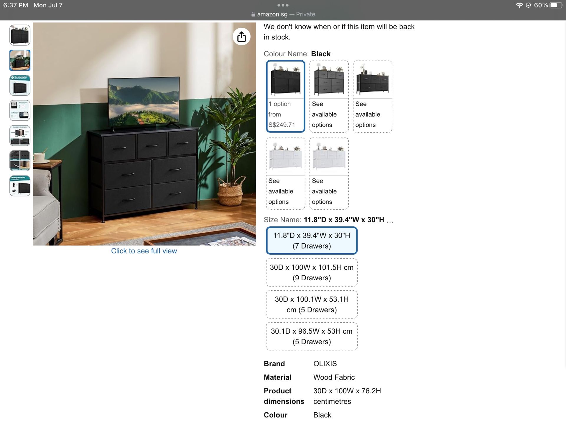 7 Drawers Dresser Brand New