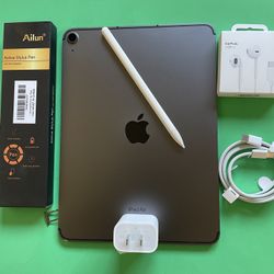  Apple IPad Air 5th Generation (10.9” Liquid Retina / M1 chip/ 2022 Model) 64GB Wifi + Cellular (5G) with Pen, Keyboard  & Accessories 