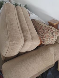Lazy boy sofa with leg rest