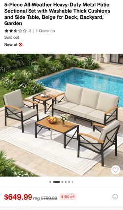 2-Piece Brand new  seal packed beautiful modern design Patio set.