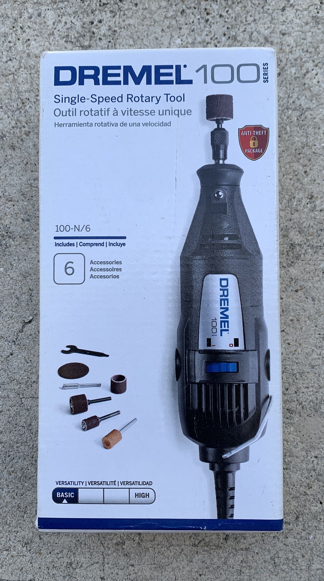 New Dremel 100-N/6 Single Speed Rotary Tool Kit 6 Accessories