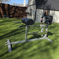Body-Solid Pro ClubLine
SGH500B Glute Ham Machine asking 5Adidas Elite Utility Bench 300 obo pick up is in allen