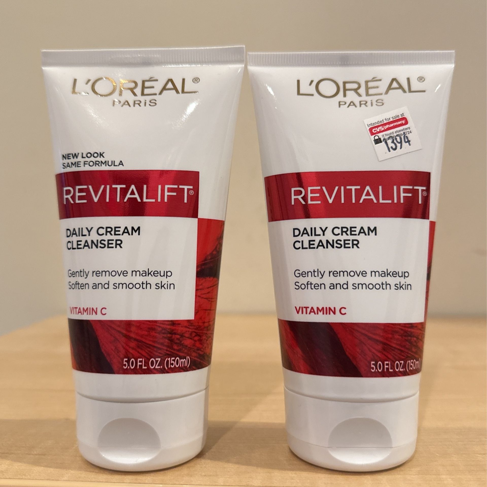 Loreal Revitalift daily cream cleanser 5 oz: $3 each