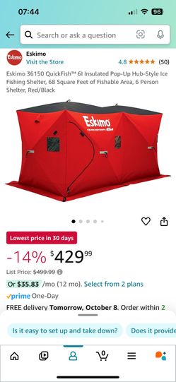Ice Fishing Tent Camping Insulated 