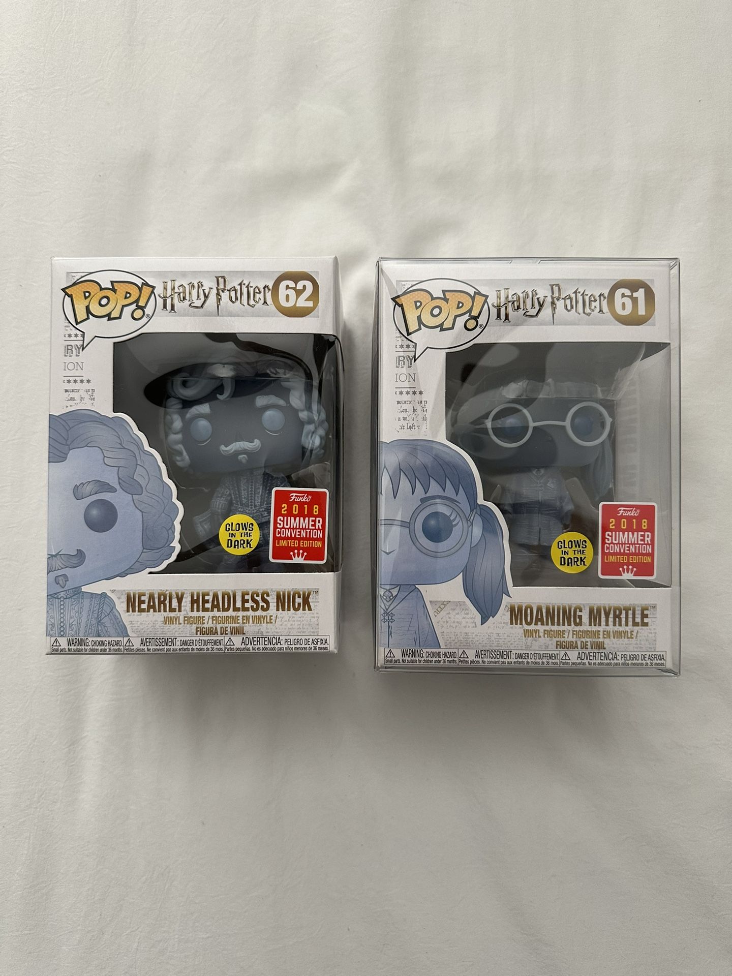 Moaning Myrtle & Nearly Headless Nick Funko Pop - Harry Potter - Exclusive 