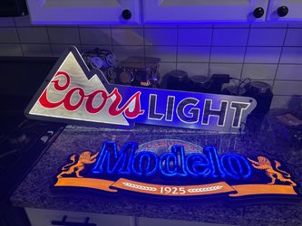 Coors light and Modelo Sign Neon LED light