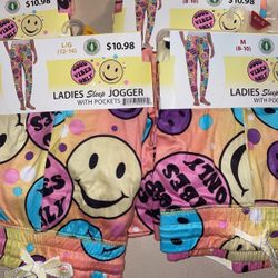 Ladies Sleep Joggers With Pockets New Sizes Small, Medium, Small 