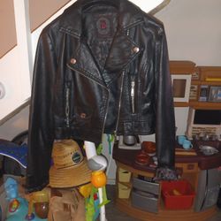 Women's Extra Small Or Youth Size Small Dollhouse Leather Looking Jacket