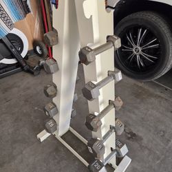 Dumbbell Set  With Rack 