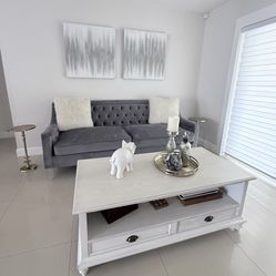 Gray Loveseat Sofa - LIKE NEW!!