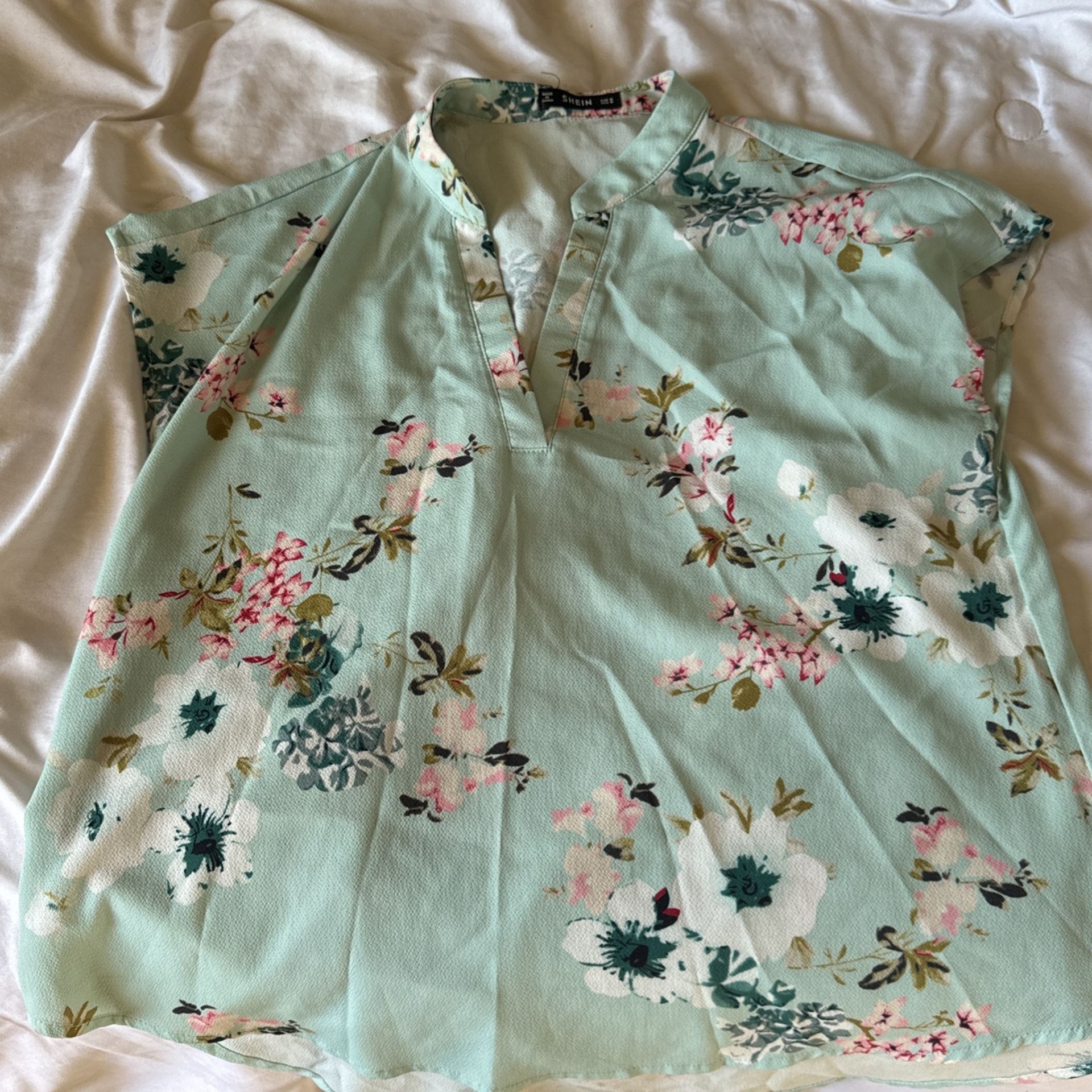 Pastel Green Floral Top