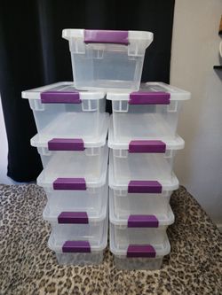 6 Quart Storage Bins with lids