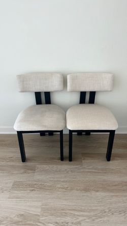 Set of two Japanese inspired dining chairs