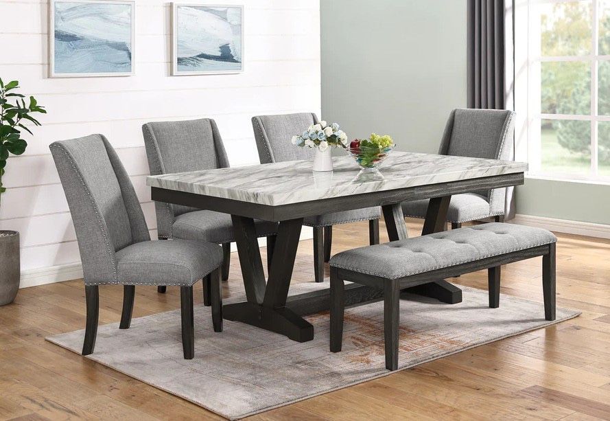 Brand New Elegant Marble Dining Set