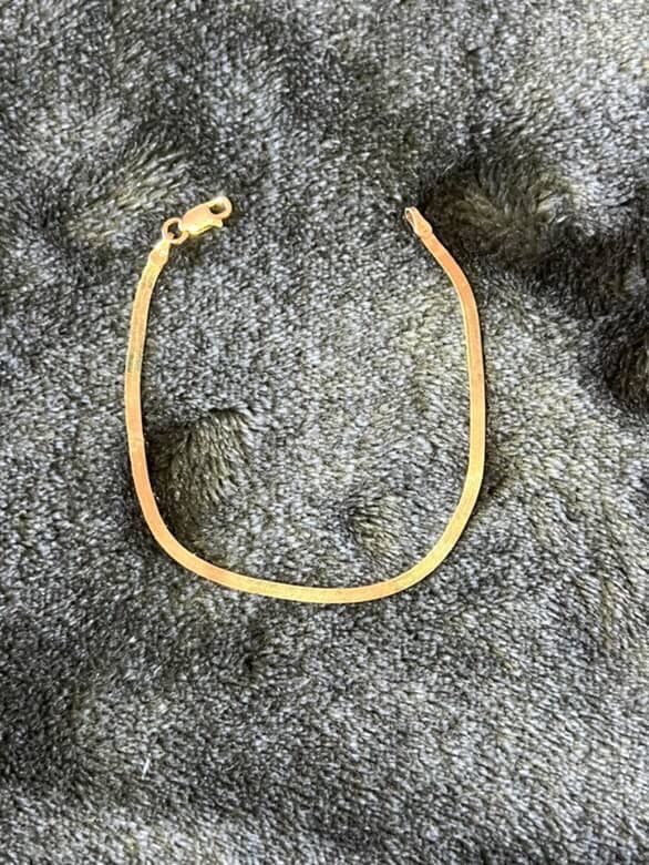 14k Gold Plated Herringbone Bracelet