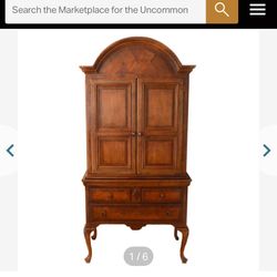 Queen Anne Style Armoire Entertainment Center by Alexander Julian for Home Colours
