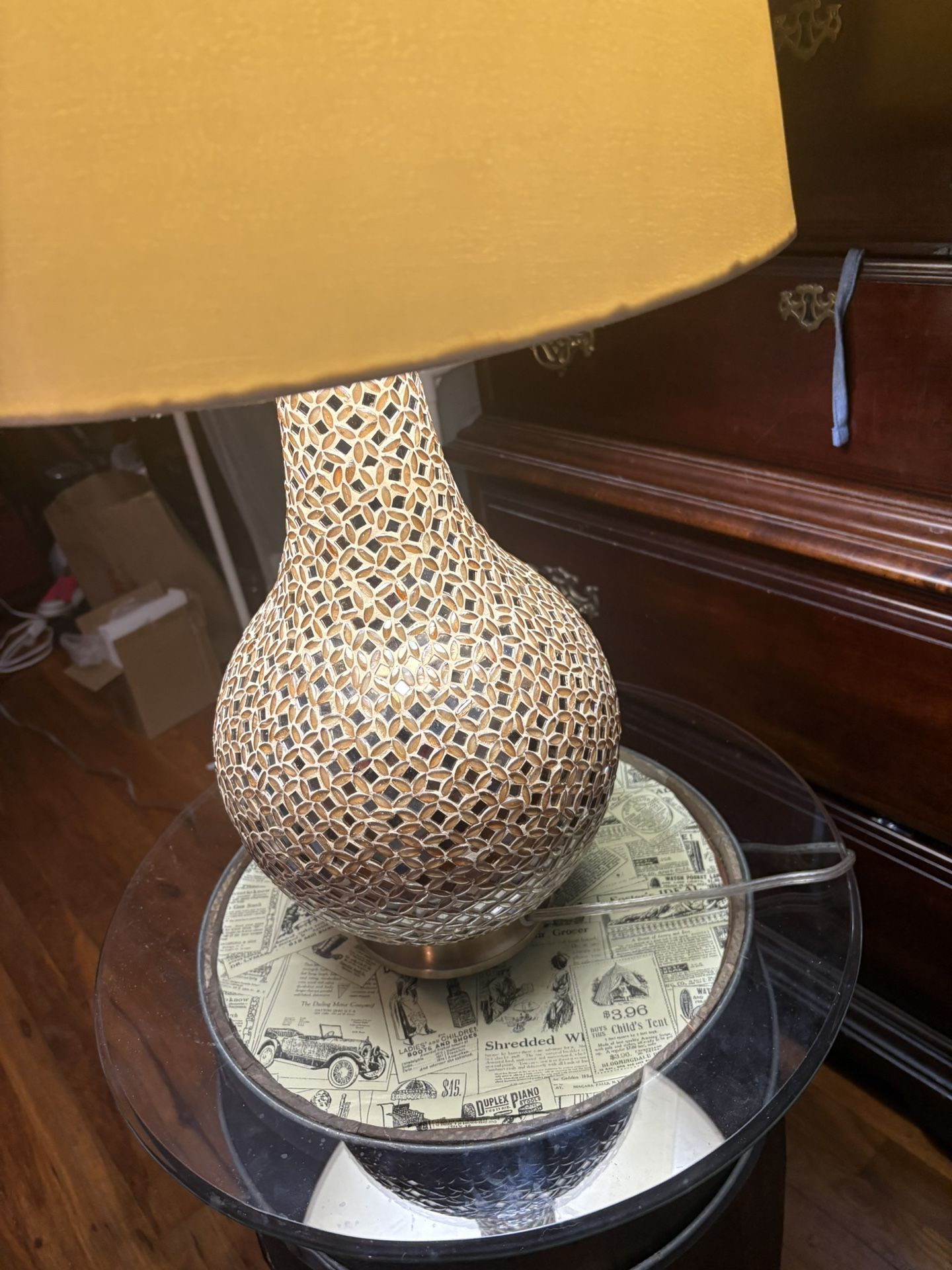 Beautiful Mirrored Mosaic Lamp