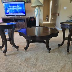 Antique Coffee And End Tables Mahagany 