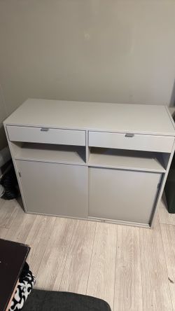 White Shelf and Drawer Combo