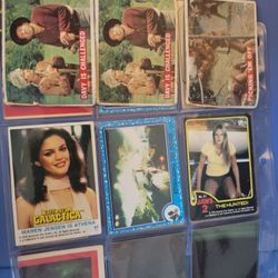 Crazy Card Lot Vintage NoN SPORTS STAR WARS GREASE ET SUPERMAN  MORK MINDY  KISS AND MORE 124 CARDS TOTAL