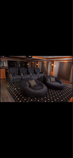Seatcraft Cuddle Seat for Home Theater, Living Room, Black, Open Box