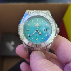 Invicta Silver & Blue Quartz Watch - NEW