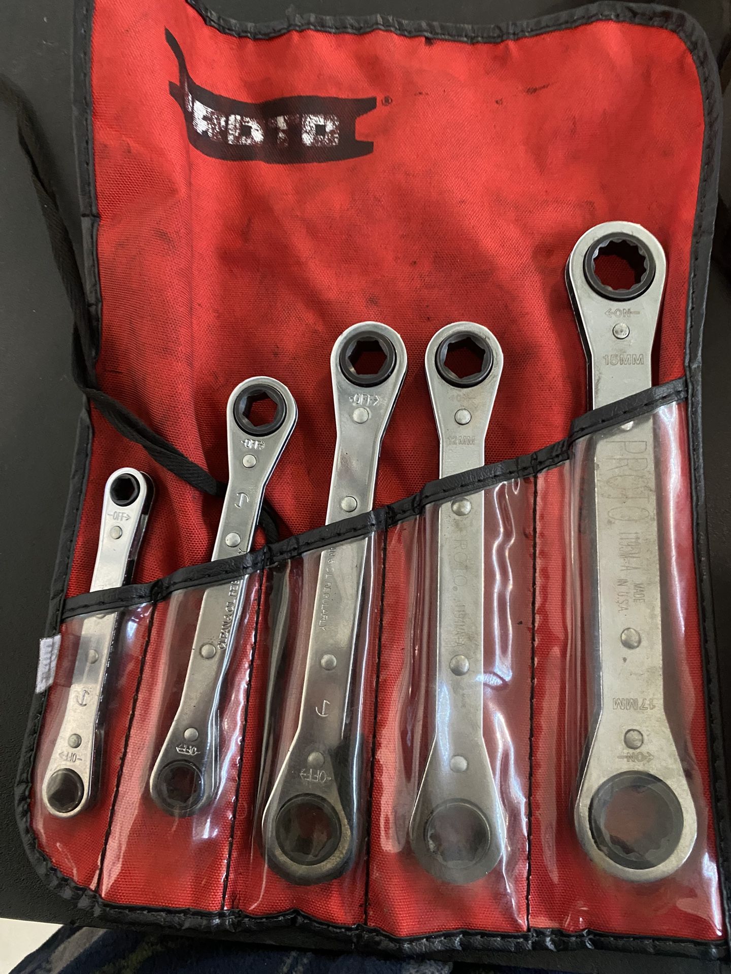 PROTO Ratcheting WRENCH SET STANDARD 5 PUEVE
