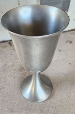 Pewter Metal Goblet Cup