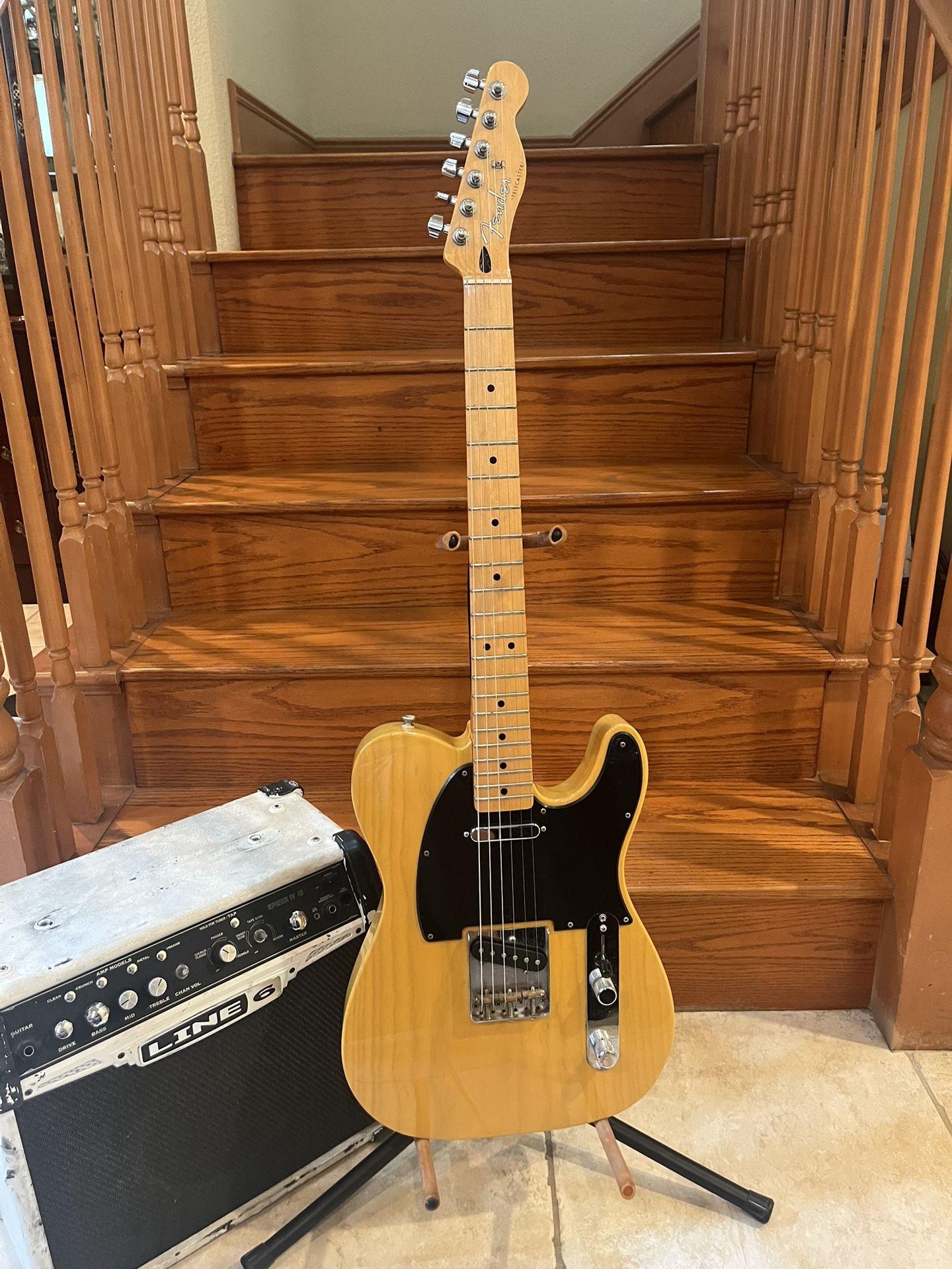 Fender MIM Deluxe Ash Telecaster W/ Line 6 Spider IV 15 Amp