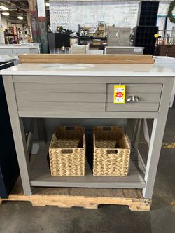 36 inch Gray Vanity With Marble Top *NEW*