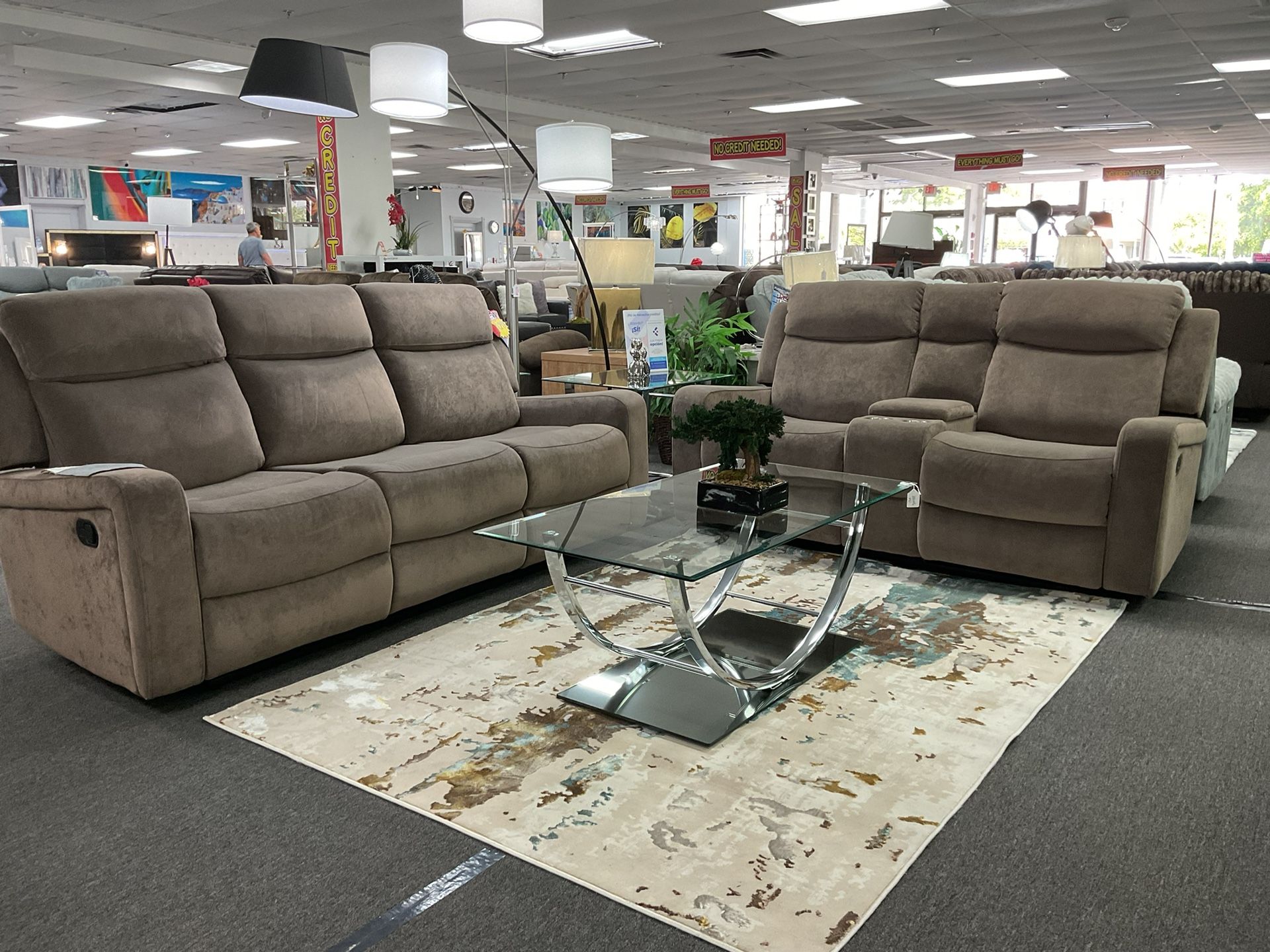Brown Sofa& Loveseat (Furniture Delivery) For Sale 35% Off