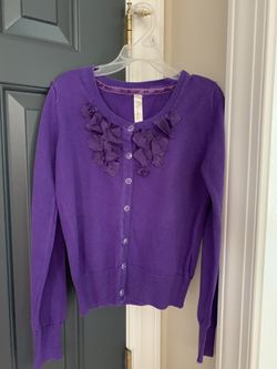 Girl size 10/12 purple sweater