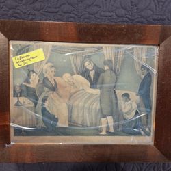 Currier and Ives Death Of Washington Original Lithograph Print 