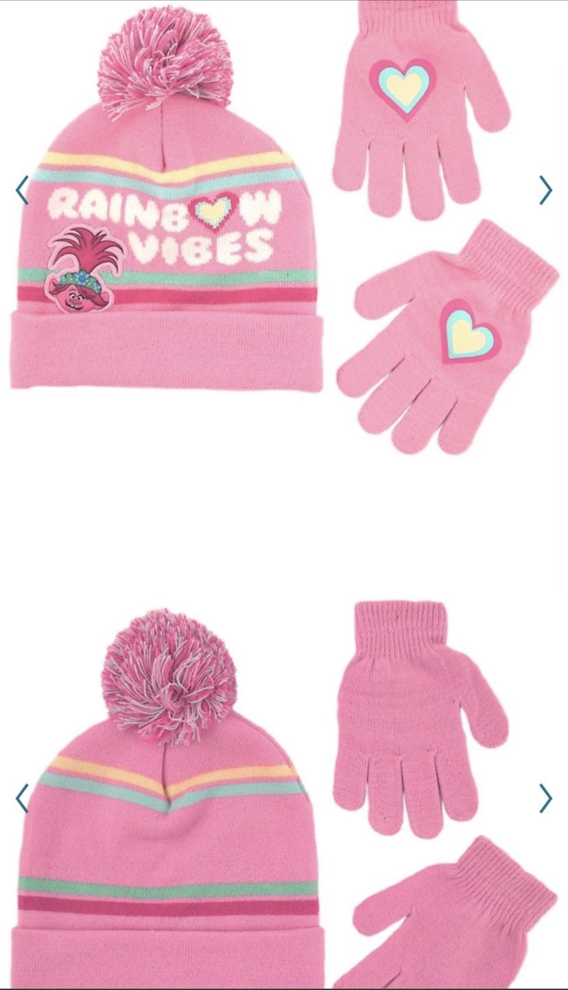 Trolls 2-Piece Hat & Gloves Set Girls