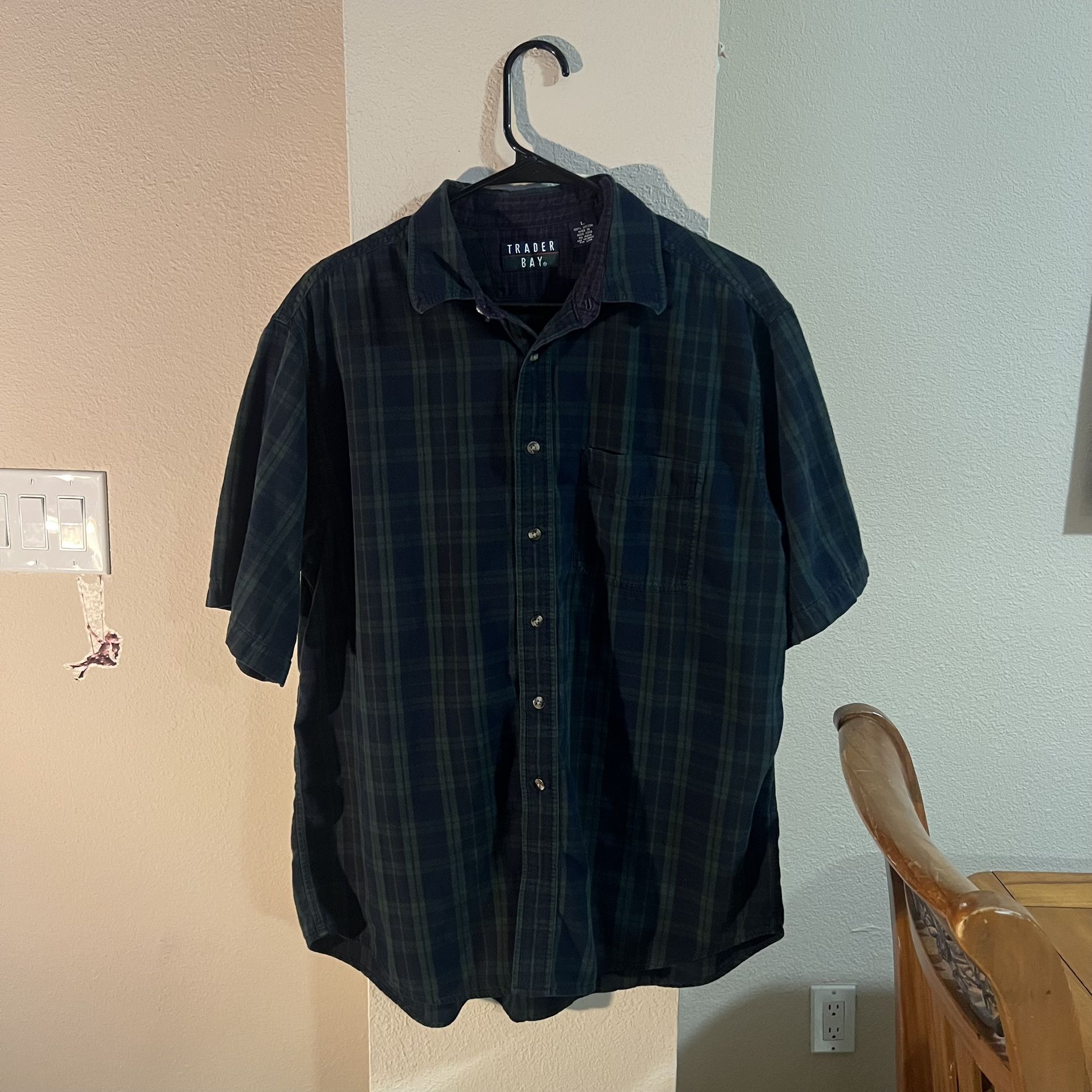 Trade Bay Flannel Button Up Short Sleeve Shirt