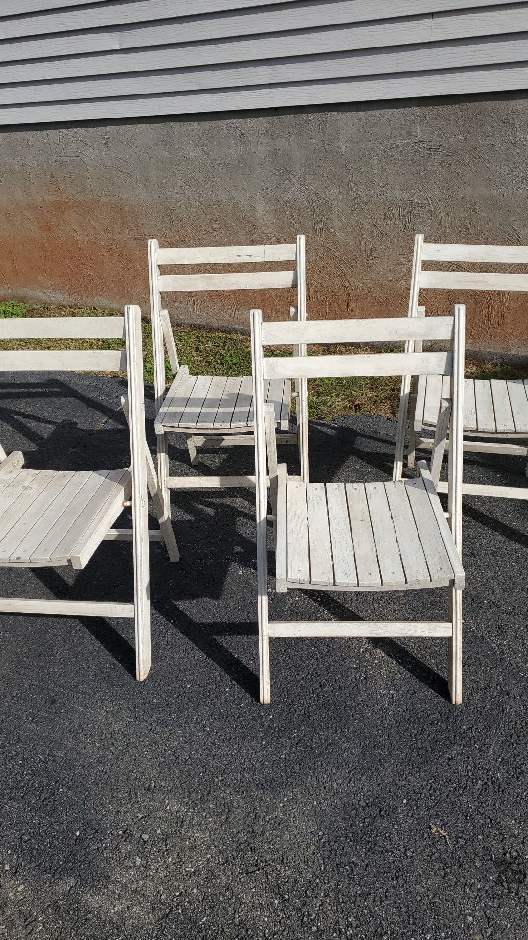 4 Collapsible Wooden Chairs