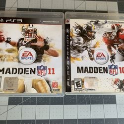 PS3 Madden Football Lot (Madden 10 and Madden 11)  