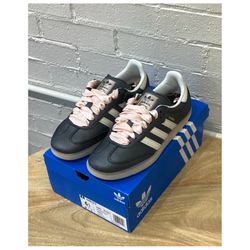 adidas gazelle silver green womens Ribbon Laces Ivory