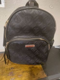 Juicy Couture Black Embossed Monogram Backpack