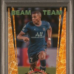 2021 Topps Stadium Club Kylian Mbappe 1992 Beam Team Gold /50 PSA 9 PSG