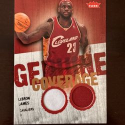 2008 Fleer LeBron James Genuine Coverage Dual Patch Cavaliers