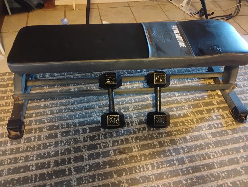 Powerhouse weight bench N Dumbbells Set