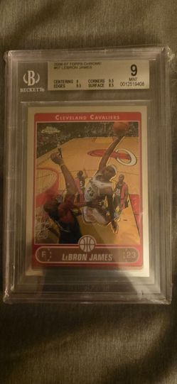 2006 lebron james topps chrome #67 bgs 9