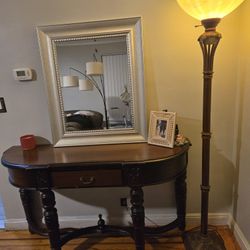 Solid wood table with hand carvings 