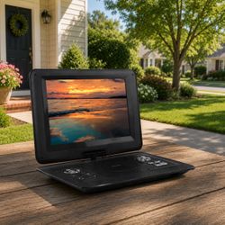 Trexonic 13.3 Inch Portable TV+DVD Player with Color TFT LED Screen and USB/HD/AV Inputs